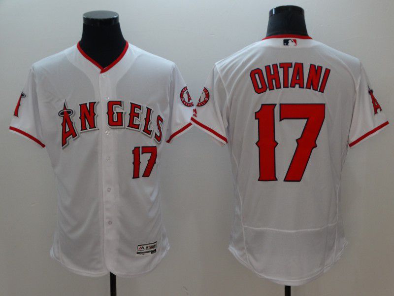 Men Los Angeles Angels #17 Ohtani White Elite MLB Jerseys